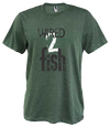 Wired2Fish Stacked Logo Heathered Tee