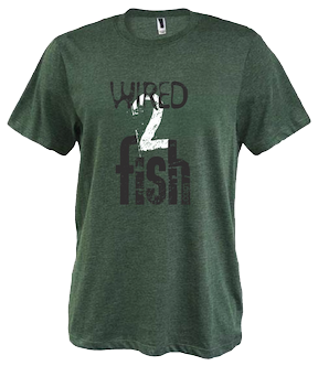 Wired2Fish Stacked Logo Heathered Tee