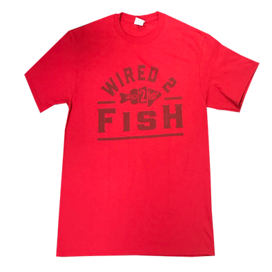 Wired2Fish Tone on Tone Logo T-shirt - Red