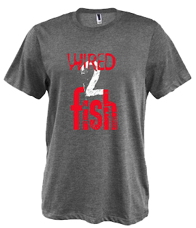 Wired2Fish Stacked Logo Heathered Tee – Wired2Fish Store